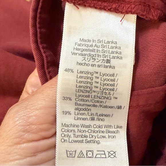 Madewell slouchy straight ns271 fa24 cotton linen blend wide leg size 8 - Picture 4 of 5